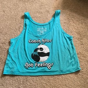 Teal crop top